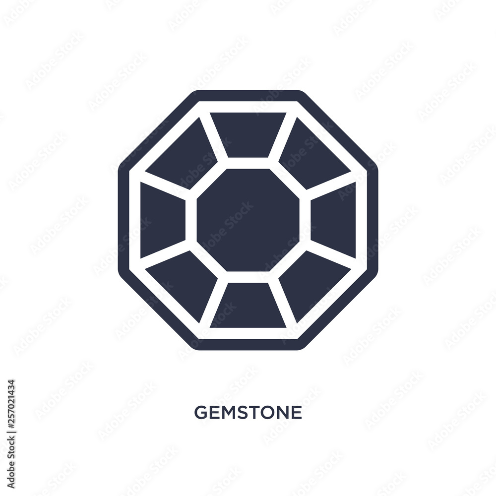 gemstone icon on white background. Simple element illustration from nature concept. gemstone icon on white background. Simple element illustration from nature concept.