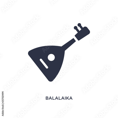 balalaika icon on white background. Simple element illustration from music concept.