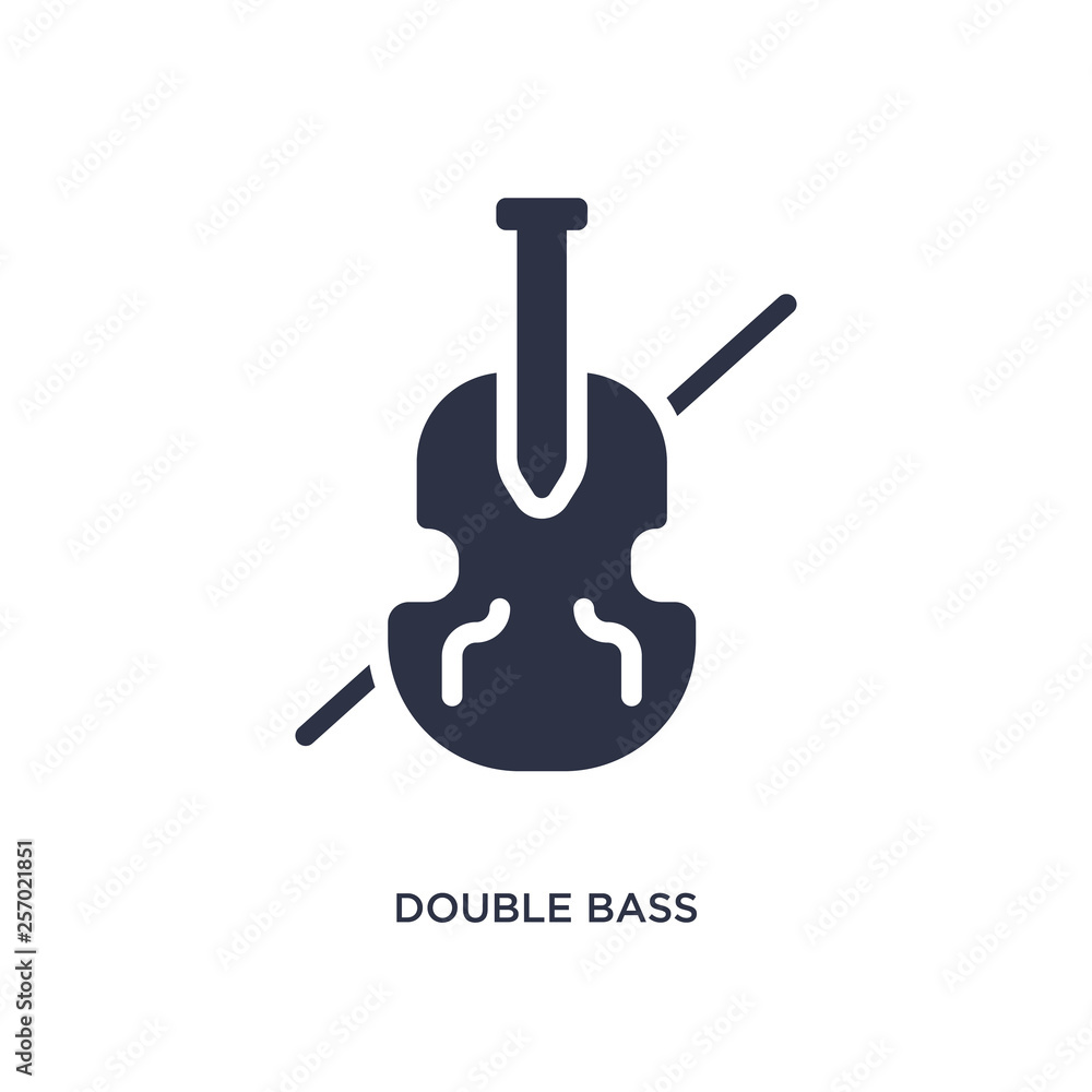 Fotografie double bass icon on white background