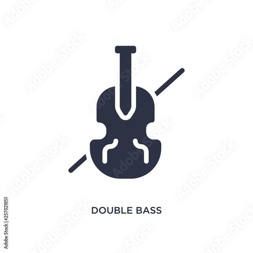 double bass icon on white background. Simple element illustration from music concept.