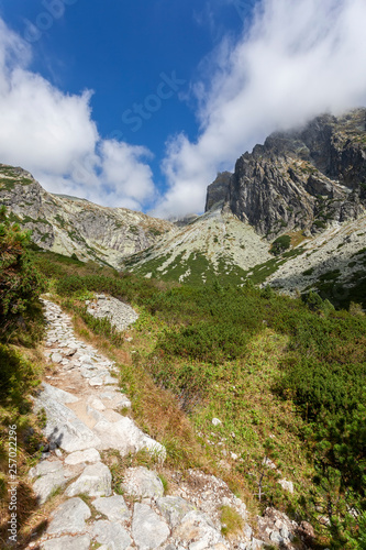 Mountain landscape - a trail in the Tatras