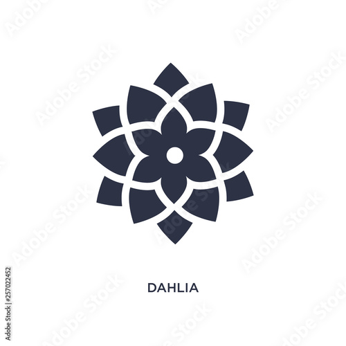 dahlia icon on white background Fototapet