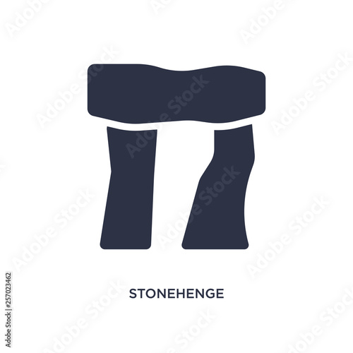 stonehenge icon on white background. Simple element illustration from stone age concept.