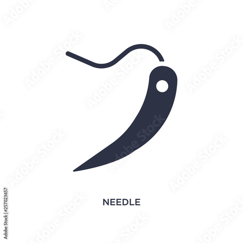 needle icon on white background. Simple element illustration from stone age concept. photo