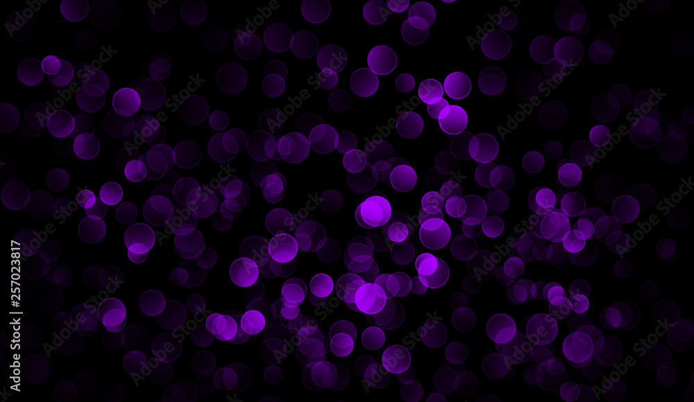 Purple bokeh background, Merry Christmas and New Year background