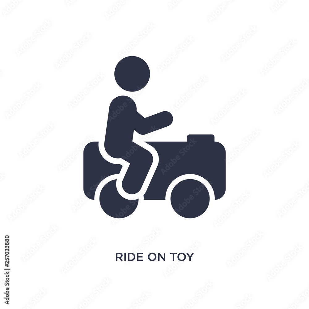 ride on toy icon on white background. Simple element illustration from toys concept.