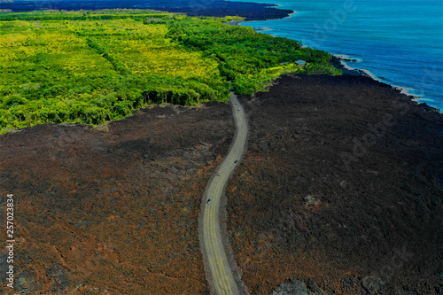 Lavalandschaften auf Hawaii aus der Luft - Luftbilder von Big Island