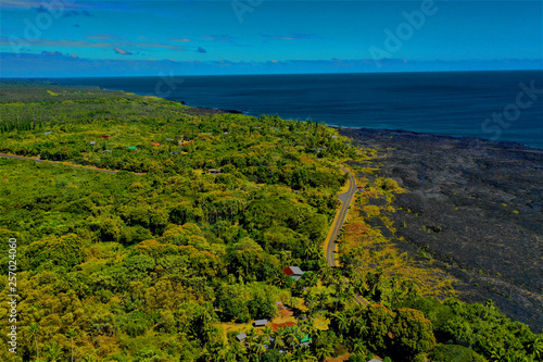 Lavalandschaften auf Hawaii aus der Luft - Luftbilder von Big Island © Roman