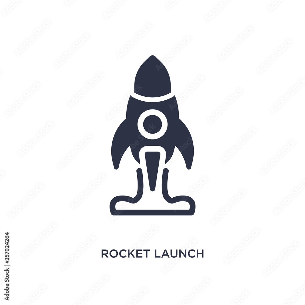 rocket launch icon on white background. Simple element illustration from user interface concept. rocket launch icon on white background. Simple element illustration from user interface concept.