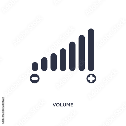 volume icon on white background. Simple element illustration from user interface concept.