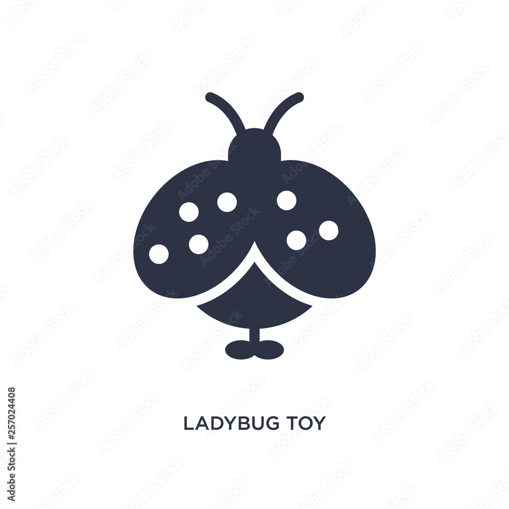 ladybug toy icon on white background. Simple element illustration from toys concept. ladybug toy icon on white background. Simple element illustration from toys concept.