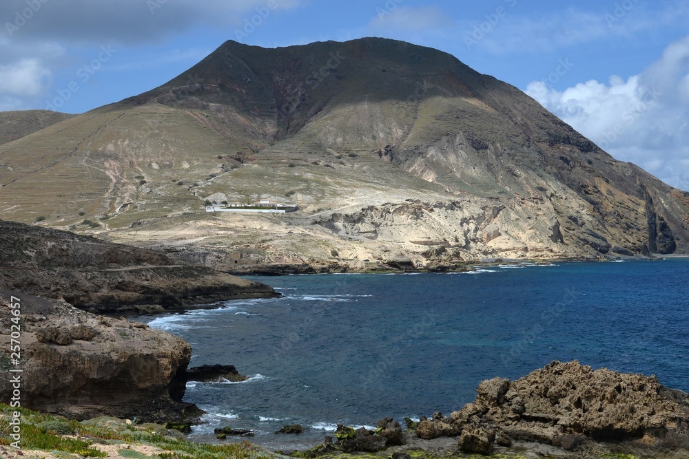 Rocky coast of the island of Porto Santo.