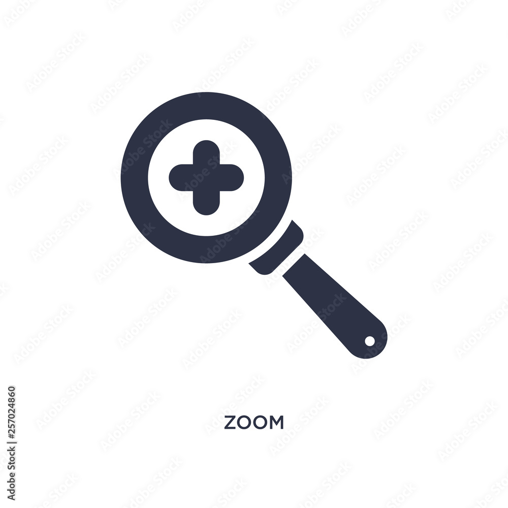 zoom icon on white background. Simple element illustration from user interface concept. zoom icon on white background. Simple element illustration from user interface concept.