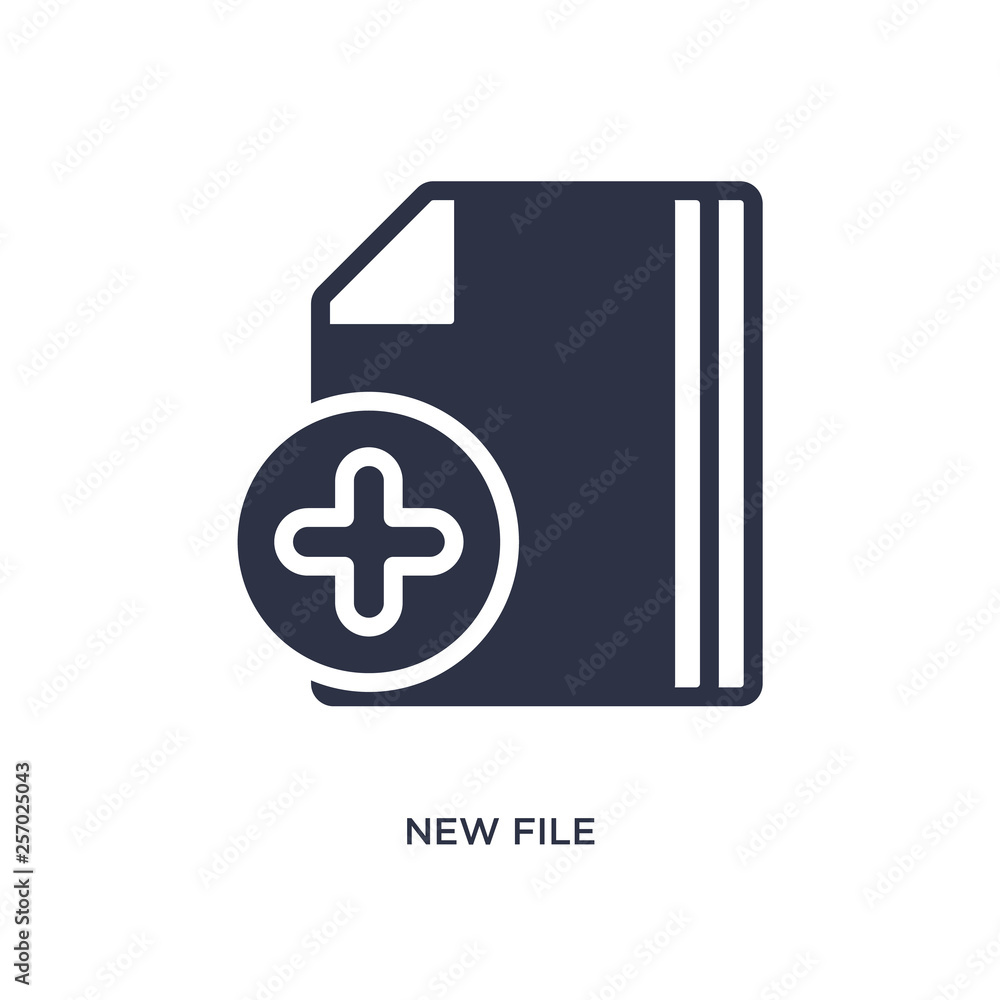 new file icon on white background. Simple element illustration from user interface concept. new file icon on white background. Simple element illustration from user interface concept.