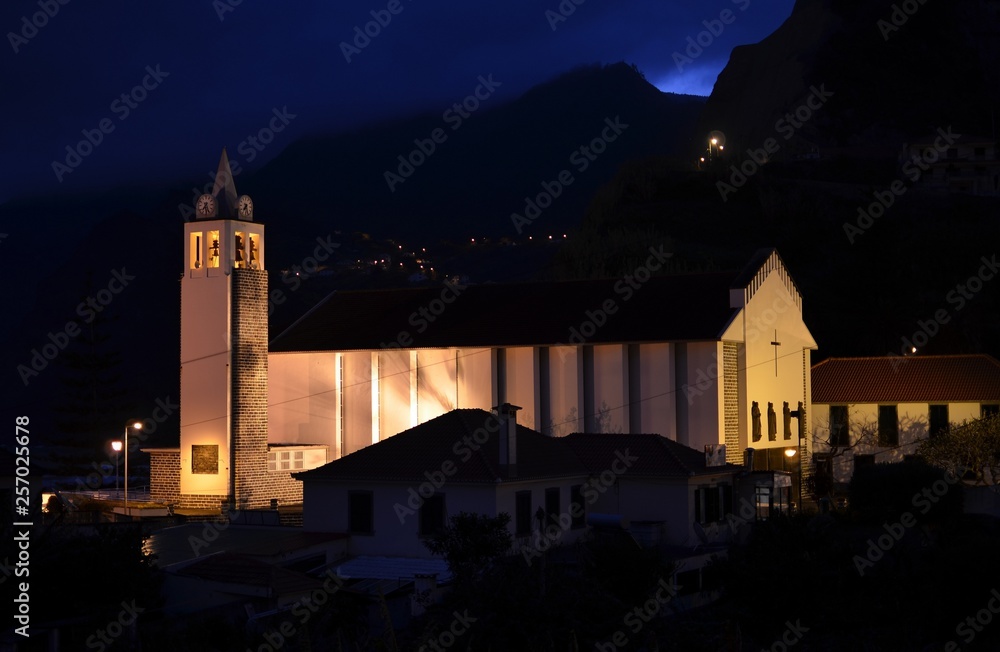 Church of Nossa Senhora de Guadalupe in central Porto Da Cruz, Madeira  Stock Photo | Adobe Stock