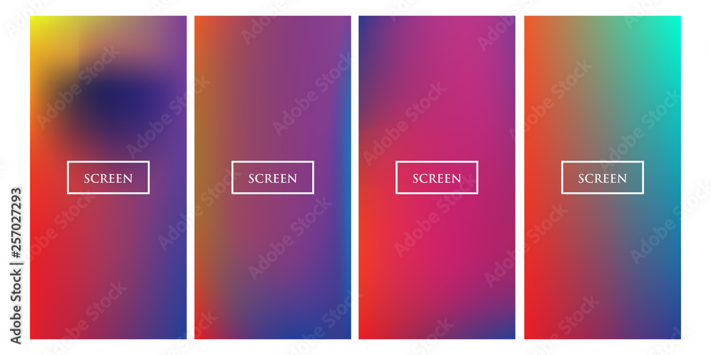 Fototapeta premium Set of vector screen or skin template for smartphone