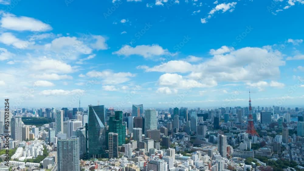 東京風景・タイムラプス・夏