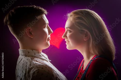 Lovers. Youthful love. The ...