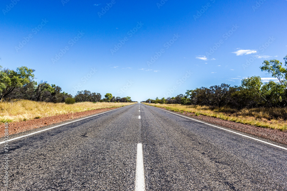 straight road through the dessert of Australia, South Australia, Stuart Highway Australia