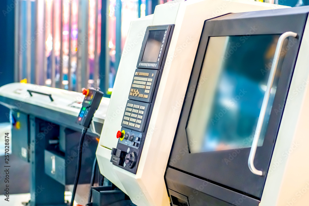 Programmable milling machine. Programmable machine with numerical control. Milling industry. CNC technology. Industrial equipment. Programmable milling machine. Programmable machine with numerical control. Milling industry. CNC technology. Industrial equipment.