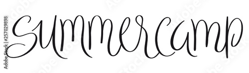 SUMMER CAMP brush calligraphy banner