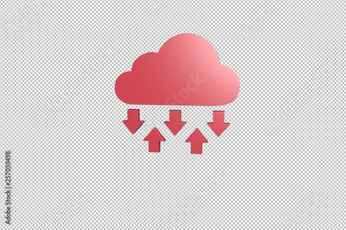 red Convenient Access 3D illustration on transparent background
