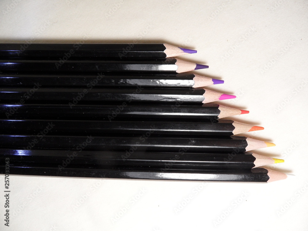 color pencils on white background color pencils on white background
