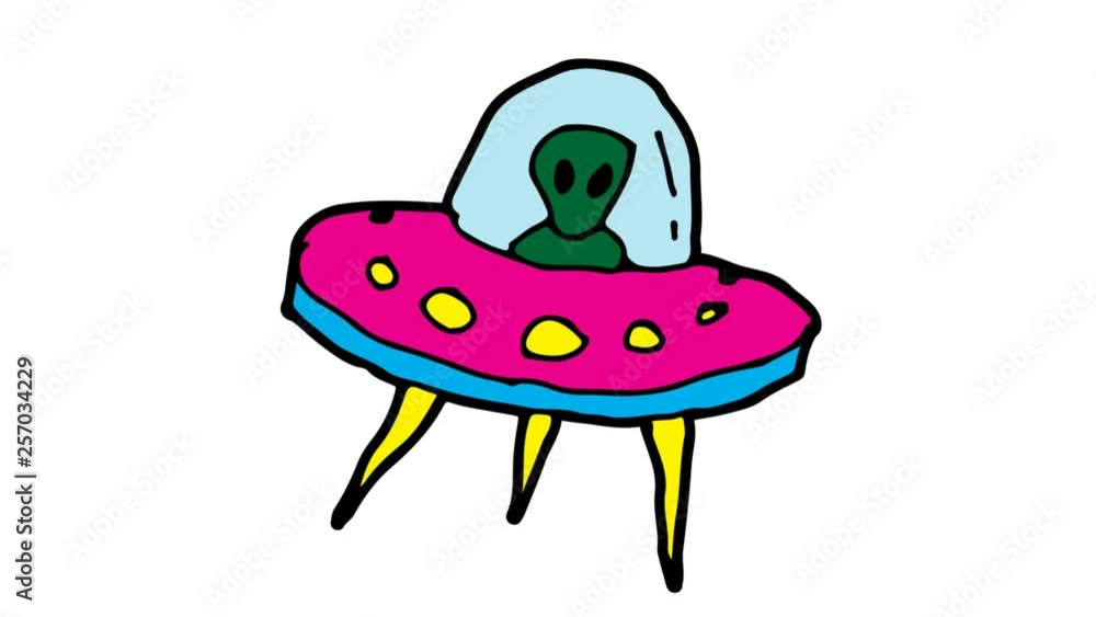 kids drawing white screen with theme of UFO kids drawing white screen with theme of UFO