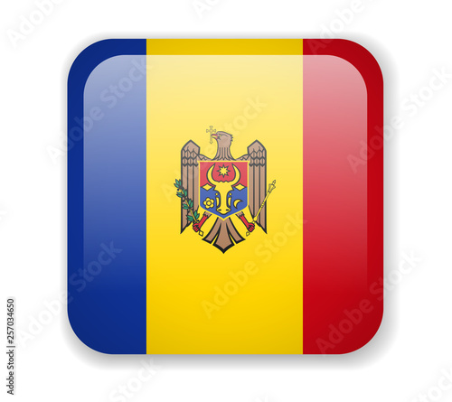 Free Download Moldova flag bright square icon. Vector Illustration - GFXLoad