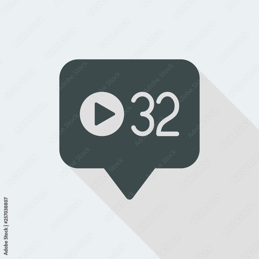 Counter of video views or song play Counter of video views or song play