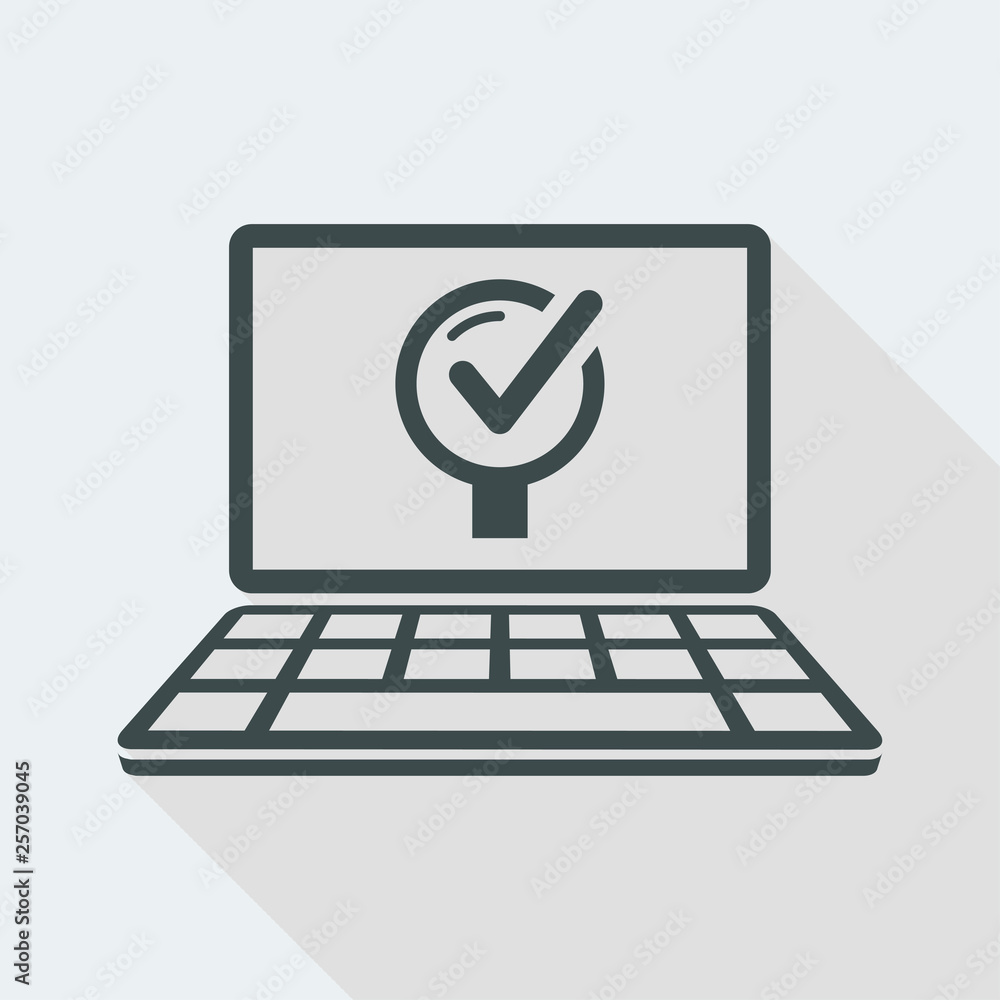 Search and find on laptop