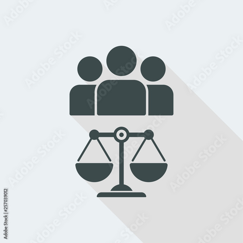 Legal equality concept icon