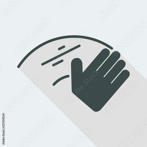 Hand in the gesture of cleaning