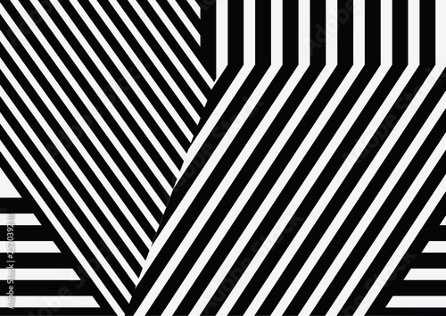 Seamless pattern with black white striped lines.