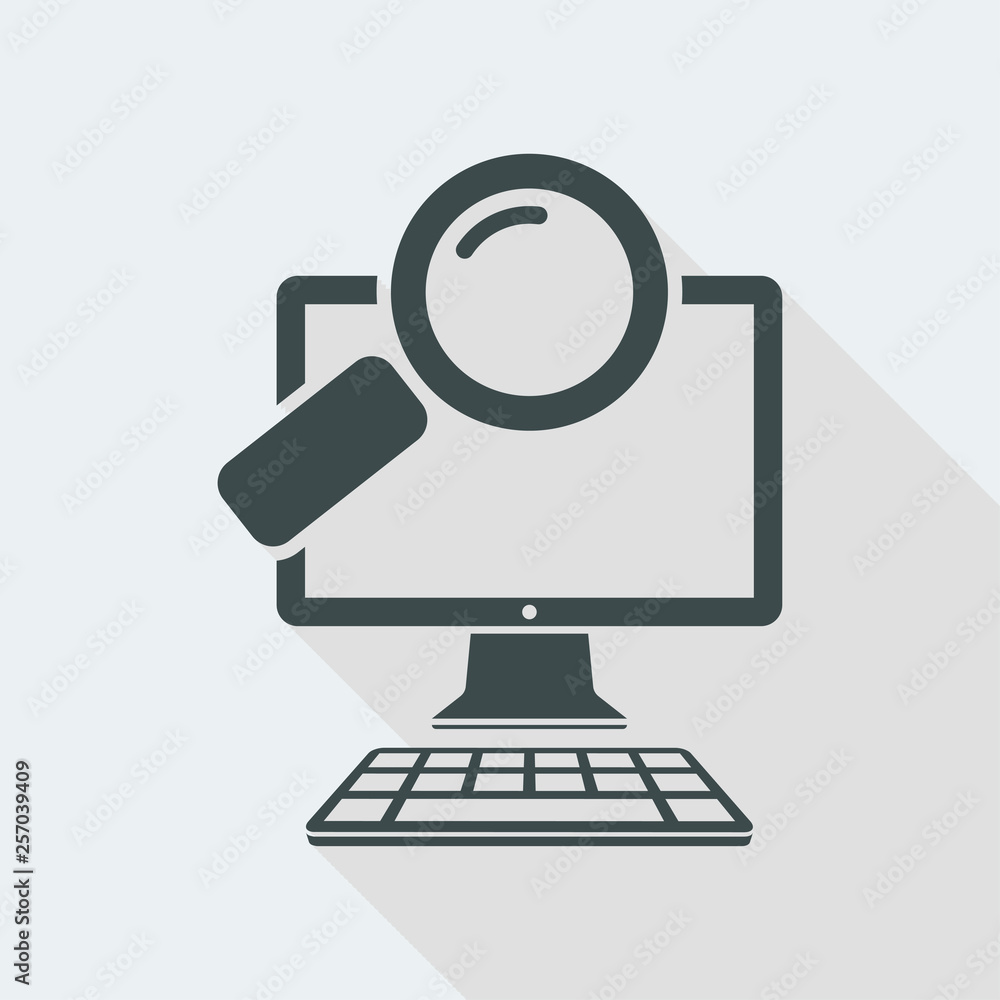 Computer search symbol icon Computer search symbol icon