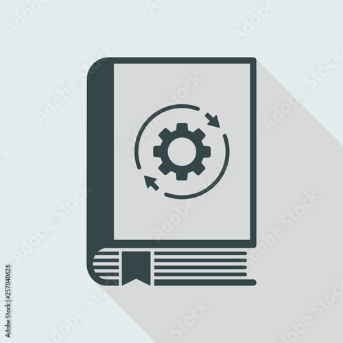 Settings book flat icon
