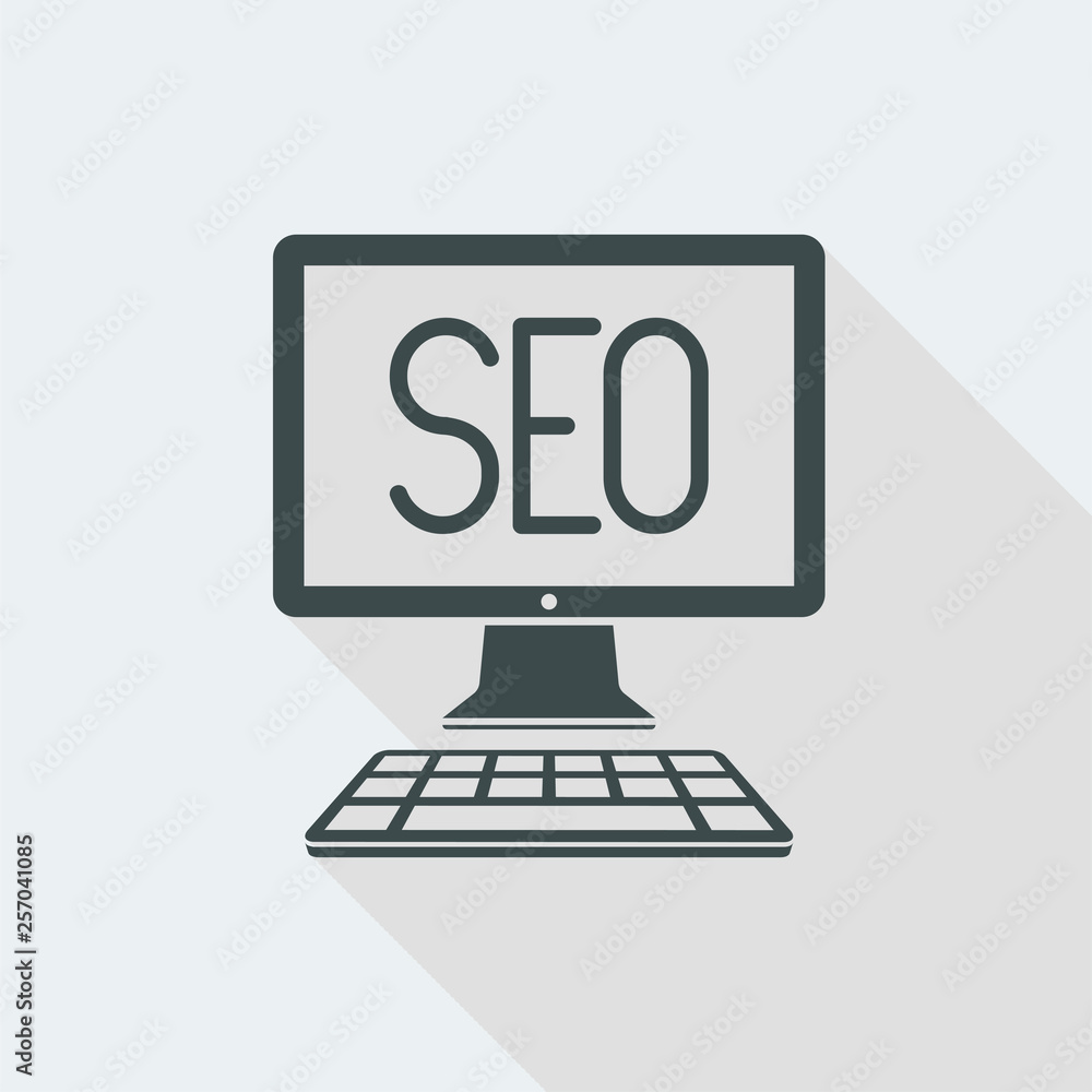 Computer and seo concept Computer and seo concept