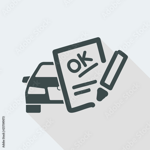 Automotive approval document icon