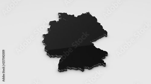 Germany 3D map illustration.