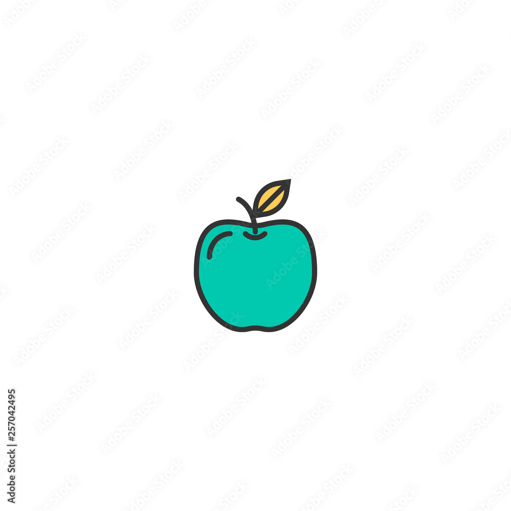 Apple icon design. Gastronomy icon vector design Apple icon design. Gastronomy icon vector design