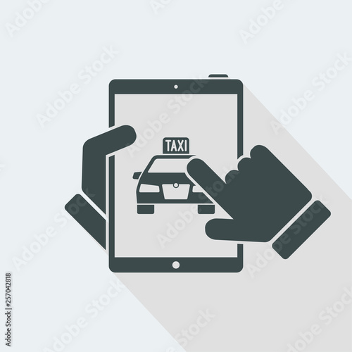 Taxi application on tablet