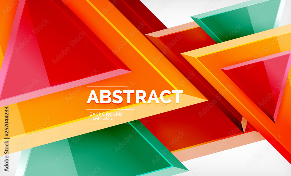 Triangular low poly background design, multicolored triangles Triangular low poly background design, multicolored triangles