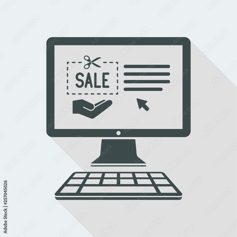 Coupon online concept icon Coupon online concept icon