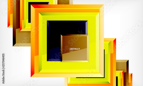 Geometric abstract background, modern square design