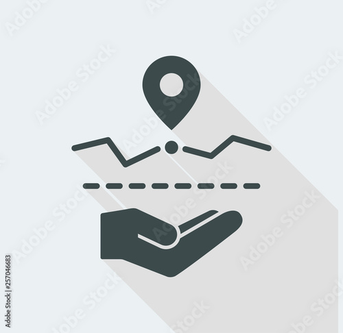 Road travel assistance icon