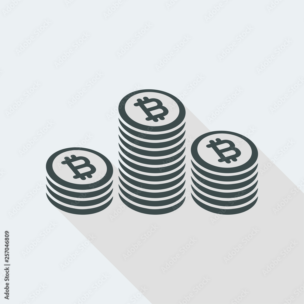 Bicoin pile concept icon Bicoin pile concept icon