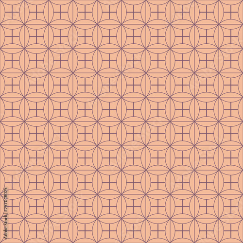 Vector seamless asian pattern with geometric elements