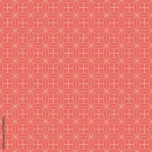 Vector seamless asian pattern with geometric elements