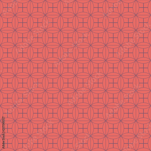 Vector seamless asian pattern with geometric elements