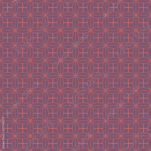Vector seamless asian pattern with geometric elements